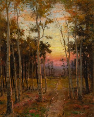 Lot 90 - Ben Foster American, 1852-1926 Path in the...