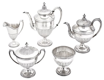 Lot 1141 - American Sterling Silver Five Piece Tea and...
