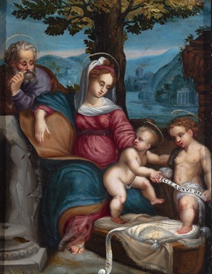 Lot 51 - Italian School 16th Century The Holy Family...
