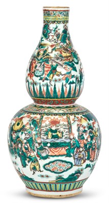 Lot 1132 - A Chinese Famille Verte Porcelain Vase...