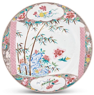 Lot 1024 - Chinese Export Enameled Porcelain Charger 18th...