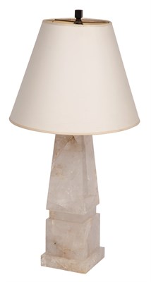 Lot 5 - Rock Crystal Obelisk-Form Lamp Height 16 1/2...