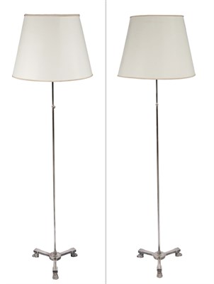 Lot 28 - Pair of French Polished Metal Adjustable Floor...