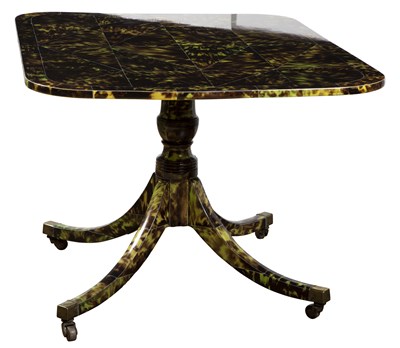 Lot 29 - Regency Style Faux Tortoiseshell Tilt Top...