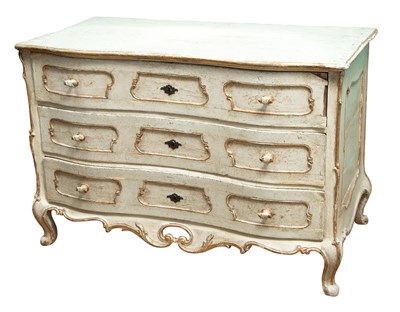 Lot 60 - Italian Rococo Parcel-Gilt and Painted Wood...