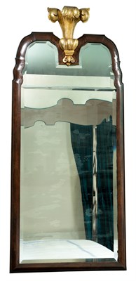Lot 62 - Queen Anne Style Parcel-Gilt Walnut Mirror...