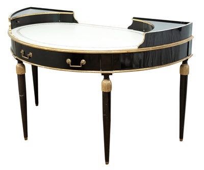 Lot 68 - Louis XVI Style Brass Mounted Gilt and Black...