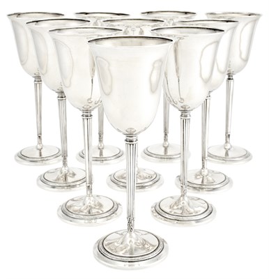 Lot 1124 - Set of Ten International Sterling Silver...