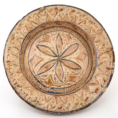 Lot 146 - Hispano Moresque Copper-Lustre Tin-Glazed...