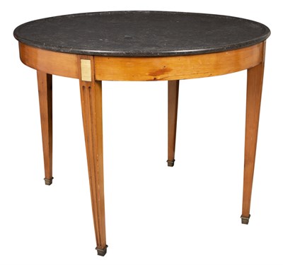 Lot 111 - Empire Marble Top Gilt-Metal Mounted Mahogany...