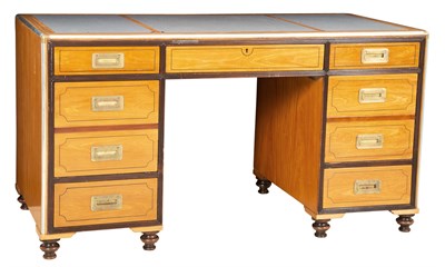Lot 118 - Campaign Style Fruitwood and Mahogany...