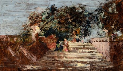 Lot 42 - 20th Century School The Grand Staircase Oil on...