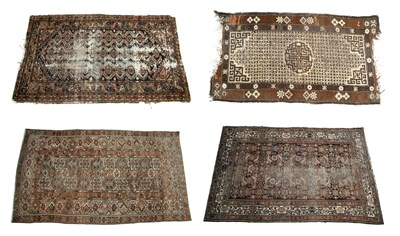 Lot 79 - Four Assorted Rugs Three Hamadan Rugs together...
