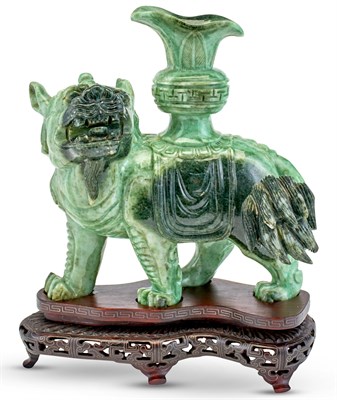 Lot 120 - A Chinese Carved Hardstone Fu Lion