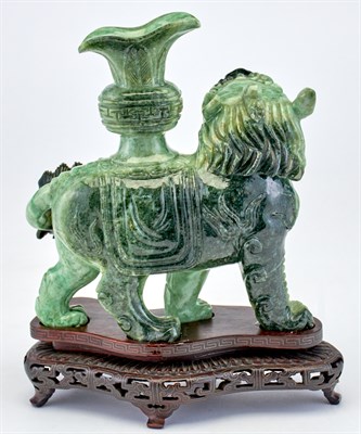 Lot 21 - A Chinese Carved Hardstone Fu Lion