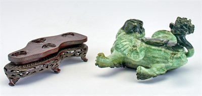 Lot 21 - A Chinese Carved Hardstone Fu Lion