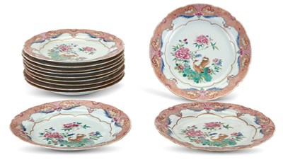Lot 1047 - A Set of Twelve Chinese Export Famille Rose...