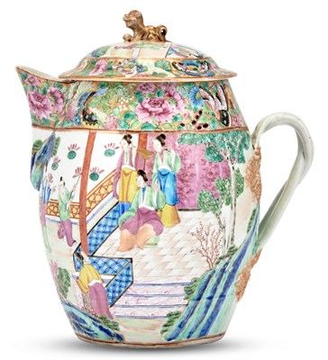 Lot 1062 - A Chinese Rose Mandarin Porcelain Cider Jug...