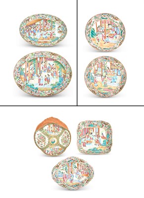 Lot 1051 - A Group of Chinese Export Rose Mandarin...