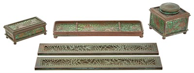Lot 140 - Group of Tiffany Studios Etched Metal and...