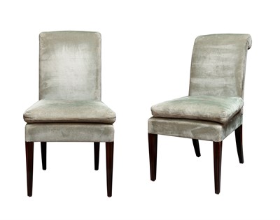 Lot 253 - Set of Eight Velvet Corduroy Upholstered...