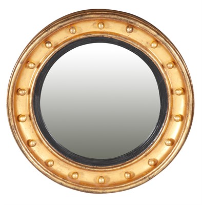 Lot 237 - Regency Style Giltwood Convex Mirror Diameter...