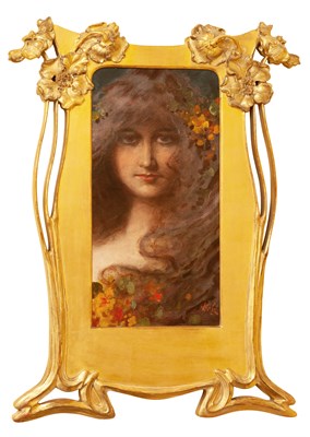 Lot 269 - Art Nouveau Giltwood and Composition Floral...