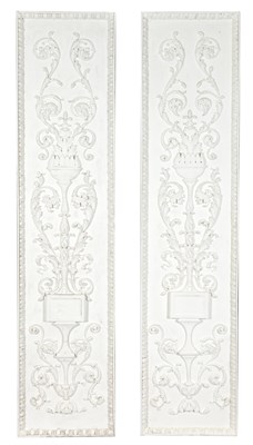 Lot 275 - Pair of Neoclassical Style White Composition...