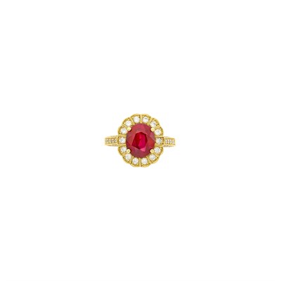 Lot 18 - Gold, Ruby and Diamond Ring