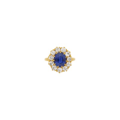 Lot 154 - Firestone & Parsons Gold, Sapphire and Diamond Ring