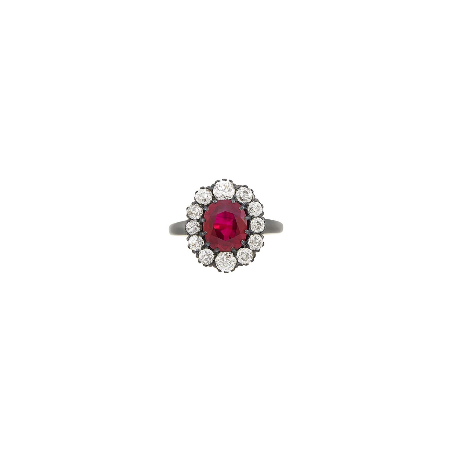 Lot 77 - Gold, Ruby and Diamond Ring