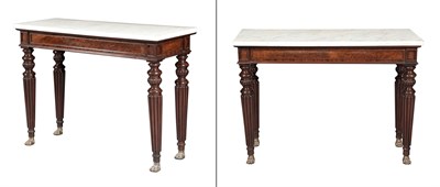 Lot 198 - Pair of Regency Mahogany and Marble Pier...