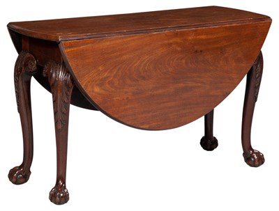 Lot 149 - George II Figured Mahogany Drop-Leaf Table in...