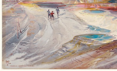 Lot 35 - After Thomas Moran (1837-1926) HOT SPRINGS OF...