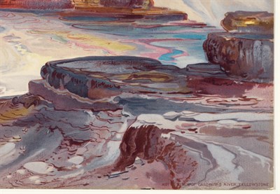 Lot 35 - After Thomas Moran (1837-1926) HOT SPRINGS OF...