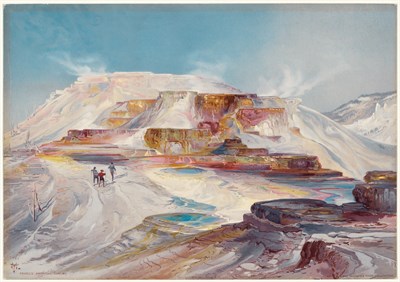 Lot 35 - After Thomas Moran (1837-1926) HOT SPRINGS OF...