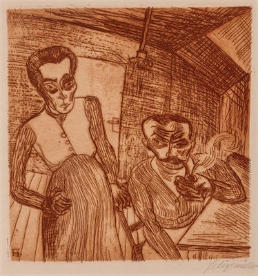 Lot 60 - Conrad Felixmüller (1897-1977) ARBEITERPAAR...