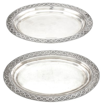 Lot 39 - Pair of English Sterling Silver Platters...