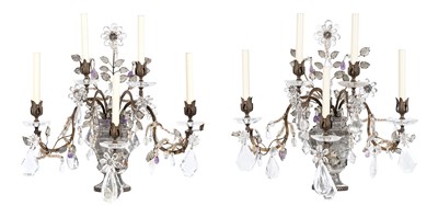 Lot 288 - Pair of Baguès Style Clear and Amethyst...
