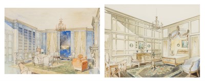 Lot 100 - French School 20th Century Chambre d'amis and...