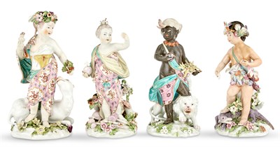 Lot 167 - Four Derby Porcelain Figures Emblematic of the...