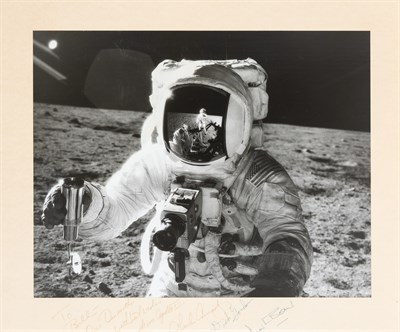 Lot 90 - [APOLLO XII] Large format inscribed photograph...