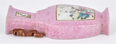 Lot 168 - A Chinese Famille Rose Enameled Porcelain Wall...