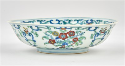 Lot 182 - A Chinese Doucai Porcelain Dish Yongzheng Mark...
