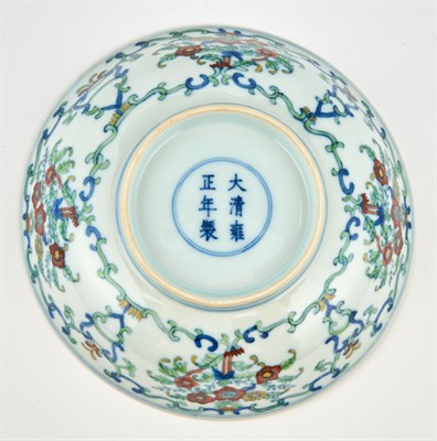 Lot 182 - A Chinese Doucai Porcelain Dish Yongzheng Mark...