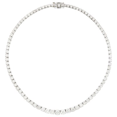 Lot 98 - Platinum and Diamond Necklace