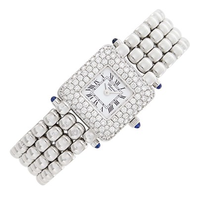 Lot 63 - Chopard White Gold and Diamond 'Happy Sport' Wristwatch, Ref. 419 1