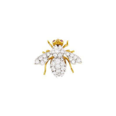 Lot 127 - Herbert Rosenthal Two-Color Gold and Diamond Bee Pin