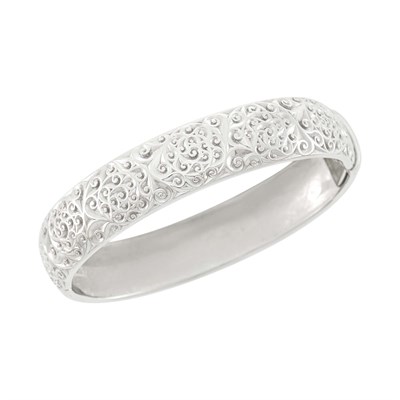 Lot 48 - Roberto Coin White Gold Bangle Bracelet