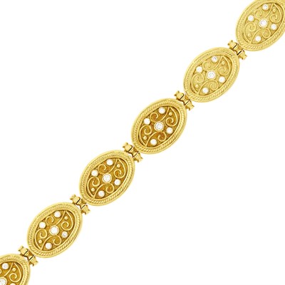 Lot 17 - Gold and Diamond Bracelet